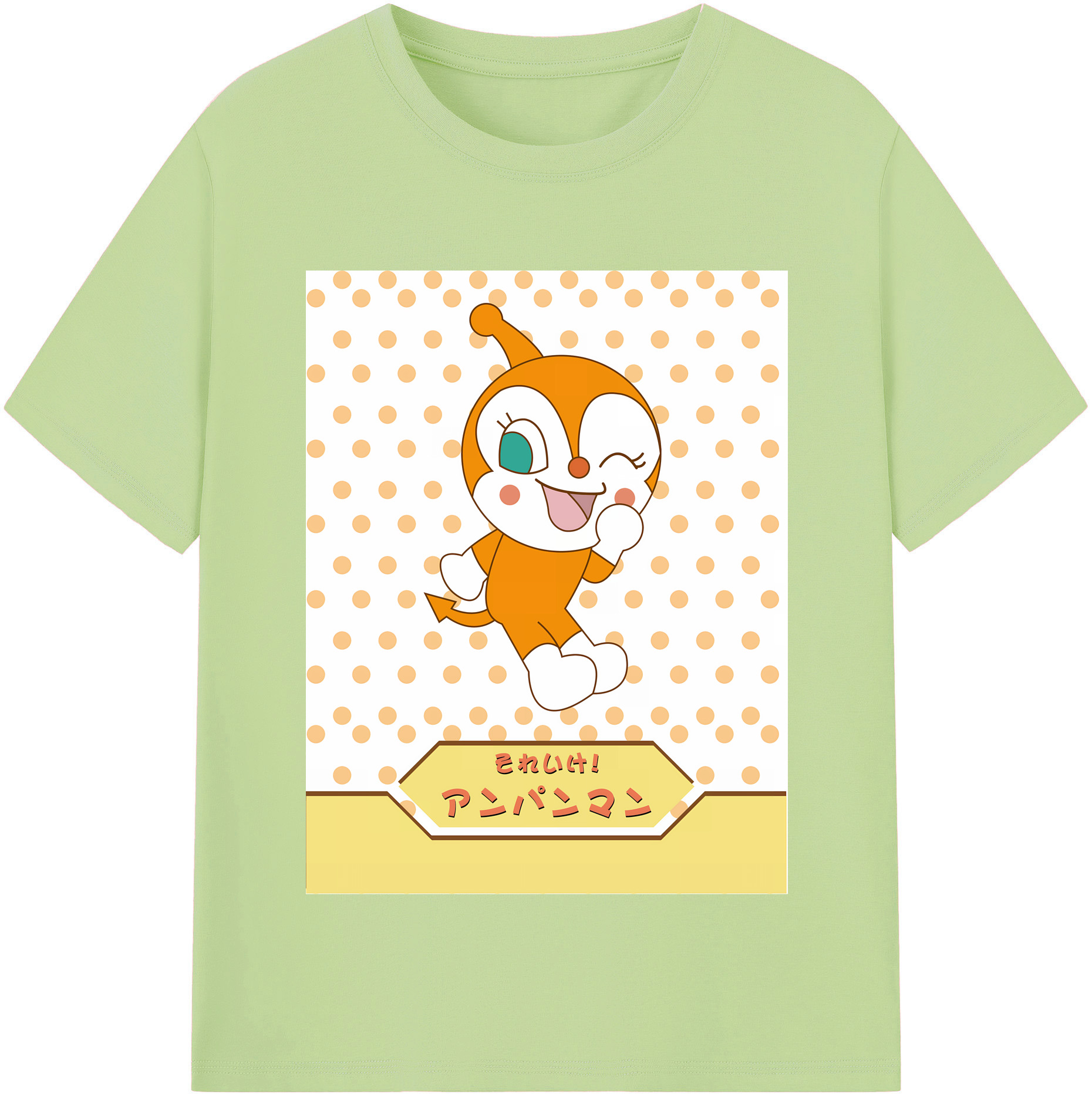 （画像用） アンパンマン Anpanman 綿100％半袖Tシャツ（フロントプリント）